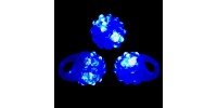 Flashing LED Bumpy rings - Blue - Pack of 24